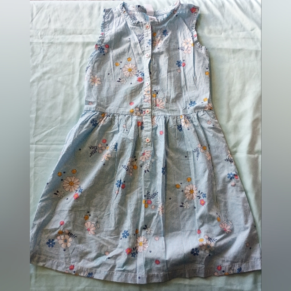 ‼️5 items for $8‼️Floral Sleeveless Kids Dress - Blue and Pink